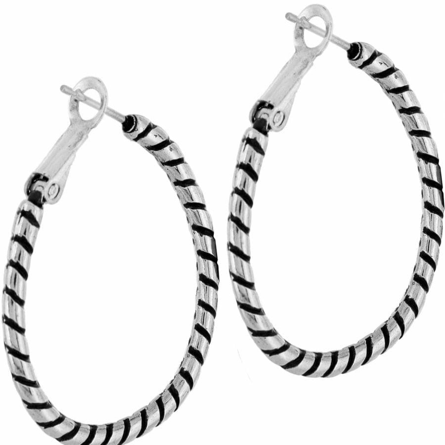 Charms Brighton Collectibles Charm Necklaces & Holders | Twist Oval Hoop Charm Earrings Silver