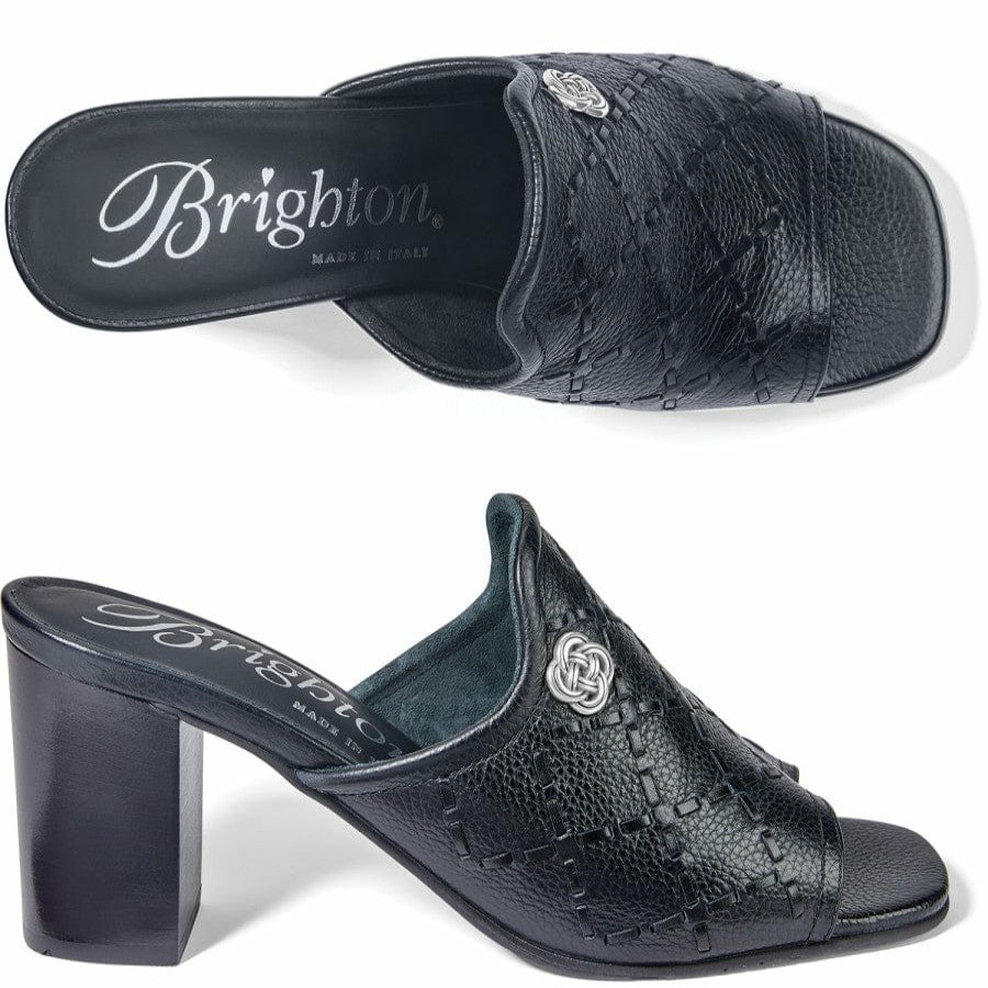 Footwear Brighton Heels | Riley Laced Heel Slides Black