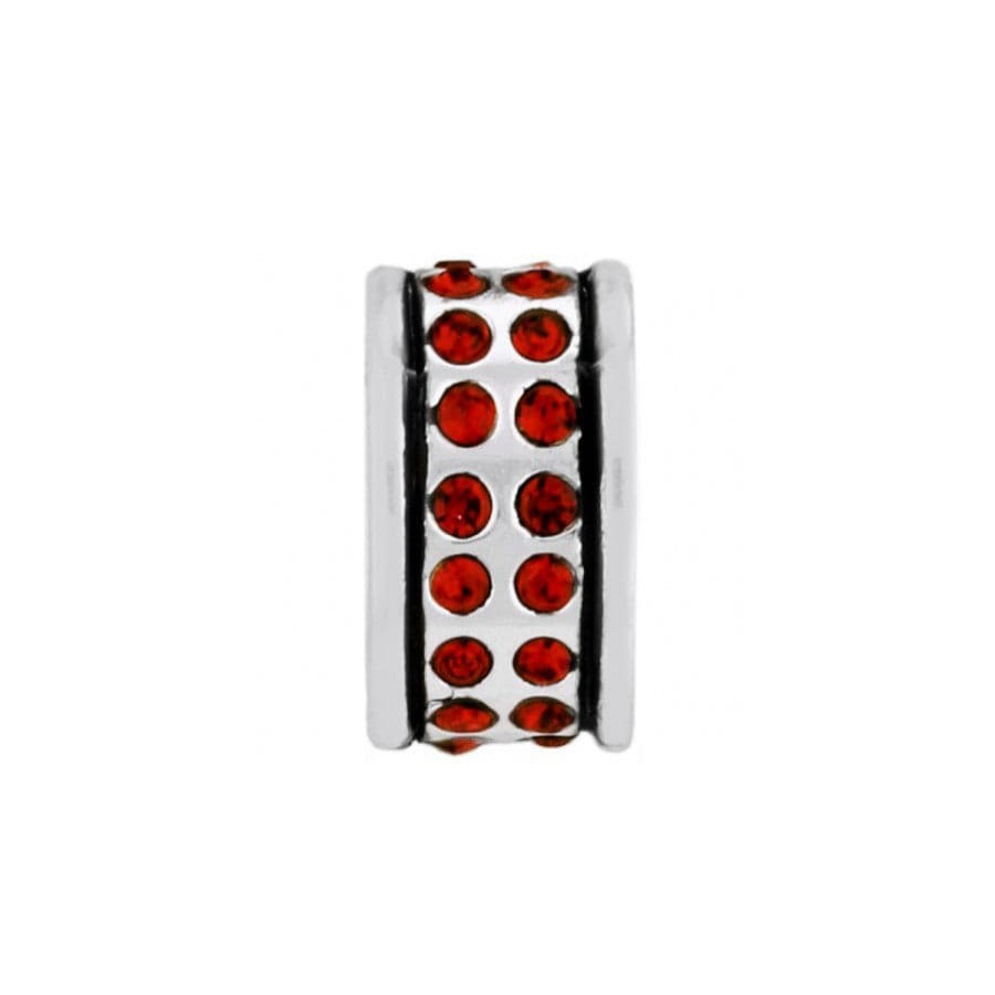 Charms Brighton Collectibles Beads & Spacers | Oval Stone Spacer Silver-Red