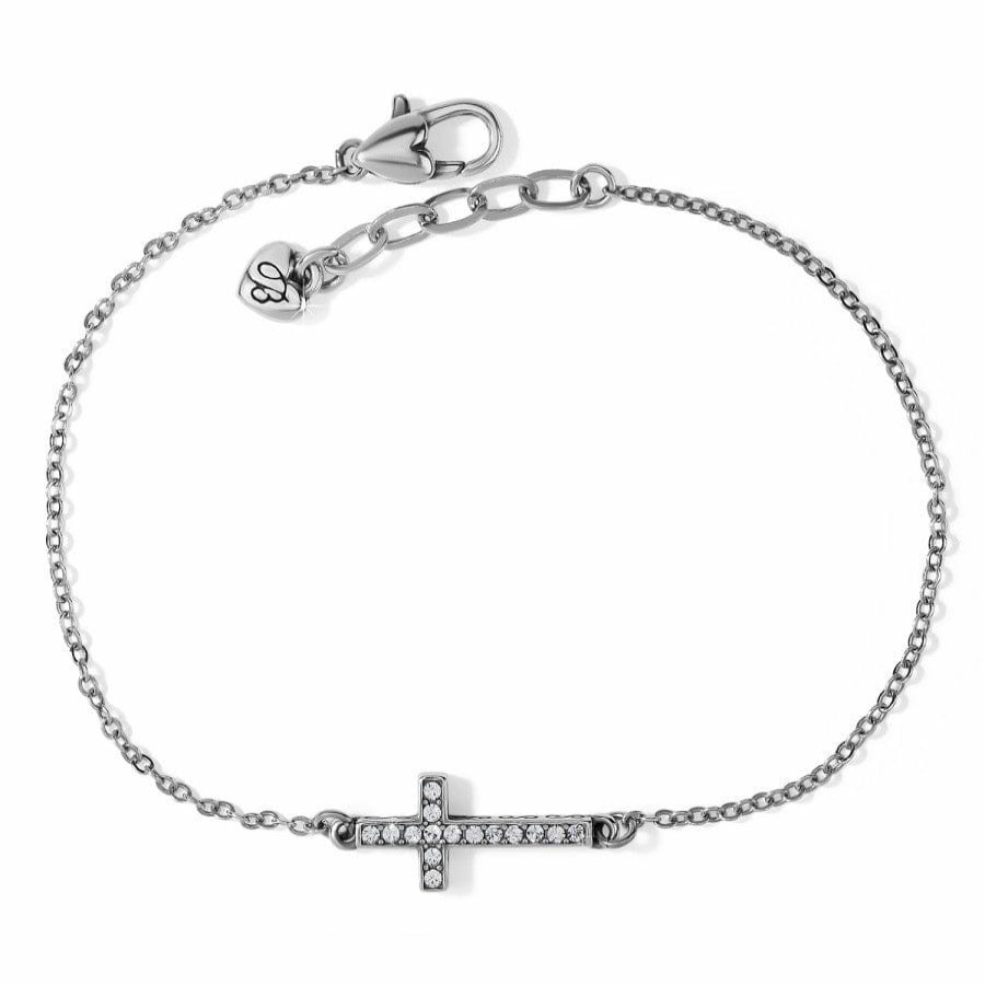 Jewelry Brighton Collectibles Anklets | Inner Shine Cross Anklet Silver