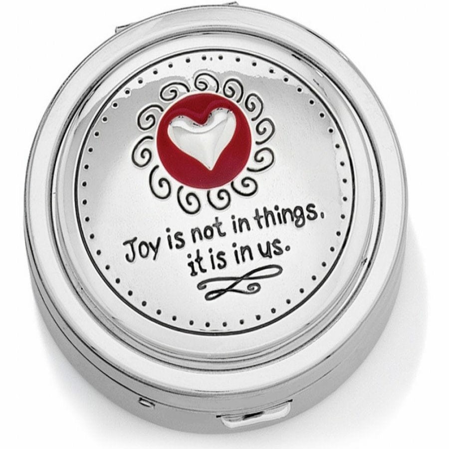 Accessories Brighton Collectibles Compacts & Pill Boxes | Joyful Heart Pill Box Silver-Red