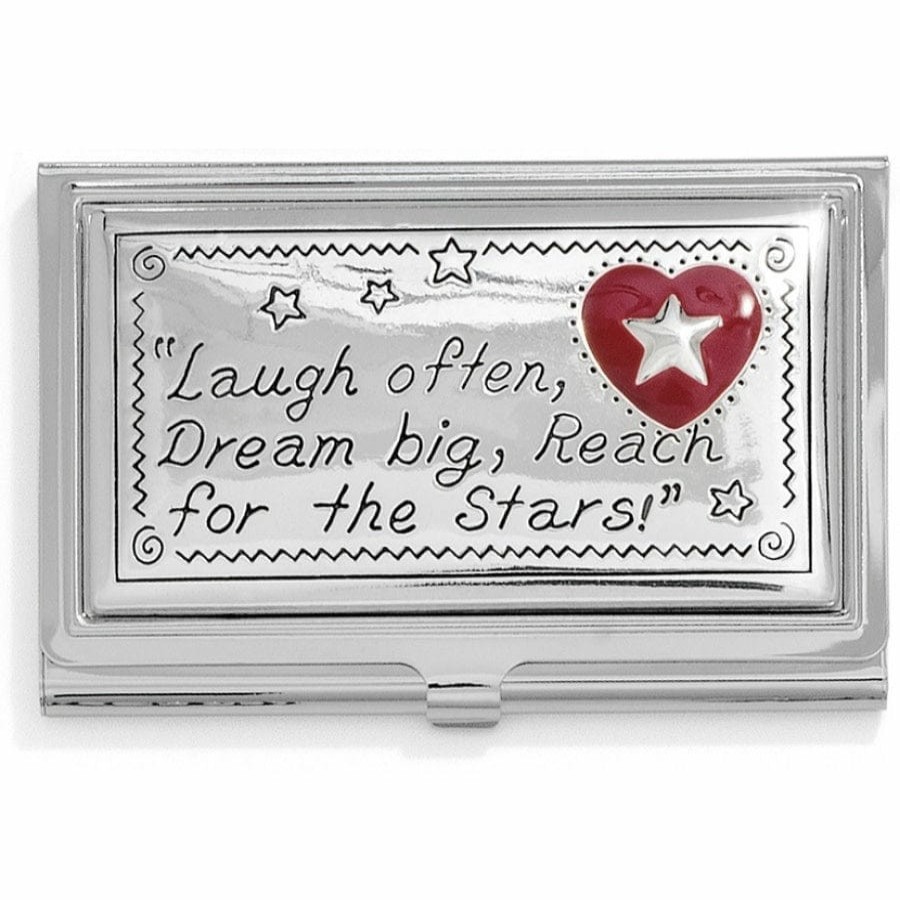 Handbags Brighton Collectibles Wallets & Card Cases | Joyful Heart Card Case Silver-Red