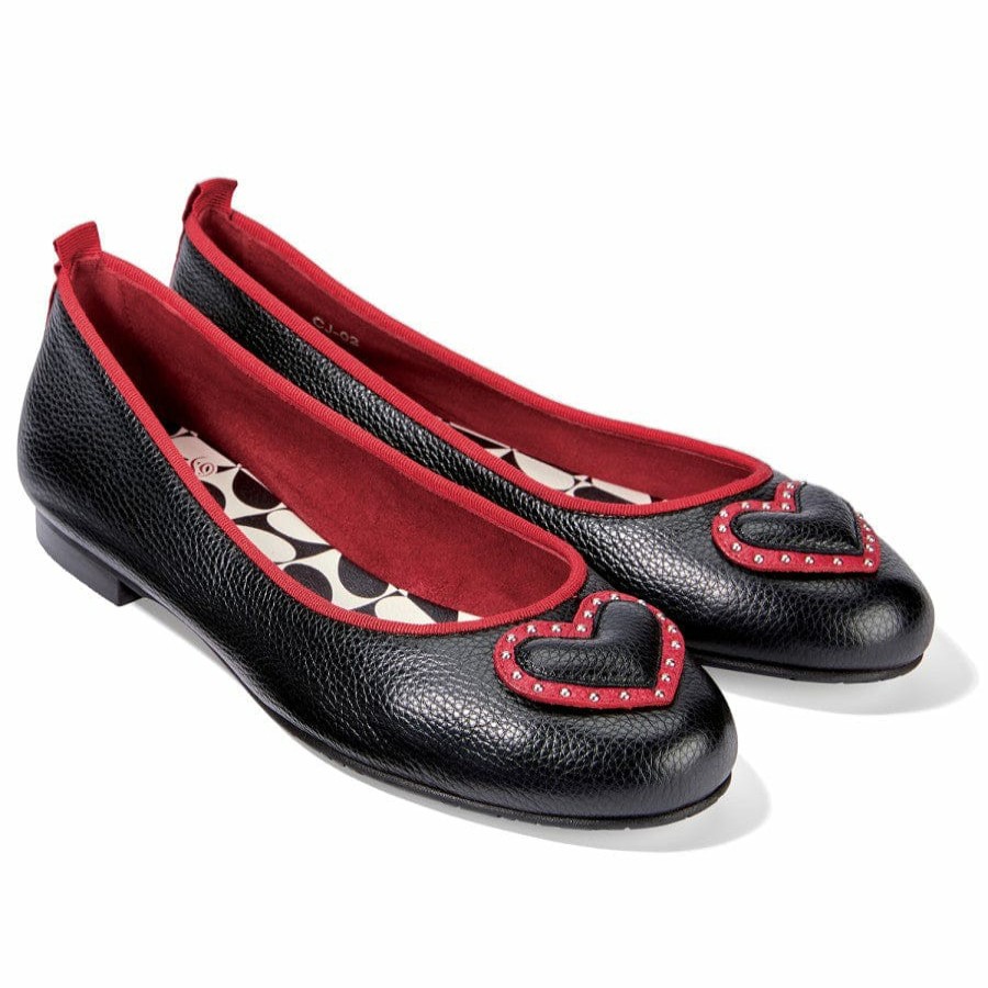 Footwear Brighton Collectibles Flats | Cherie Ballerinas Black-Red