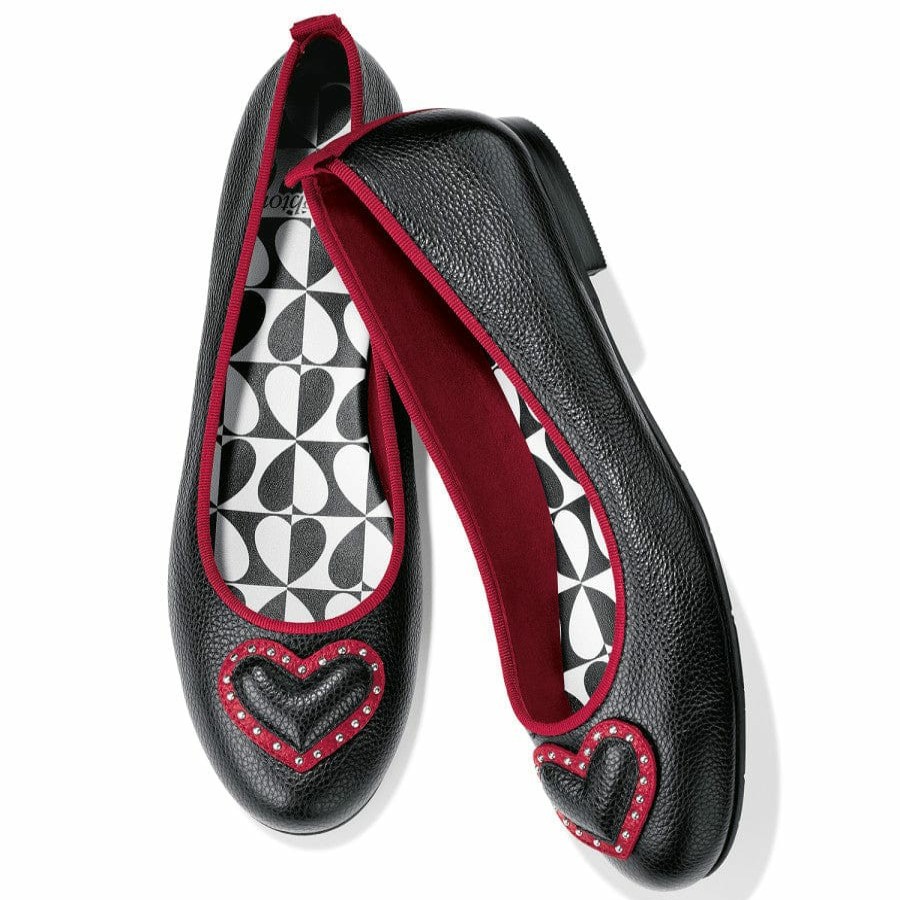 Footwear Brighton Collectibles Flats | Cherie Ballerinas Black-Red