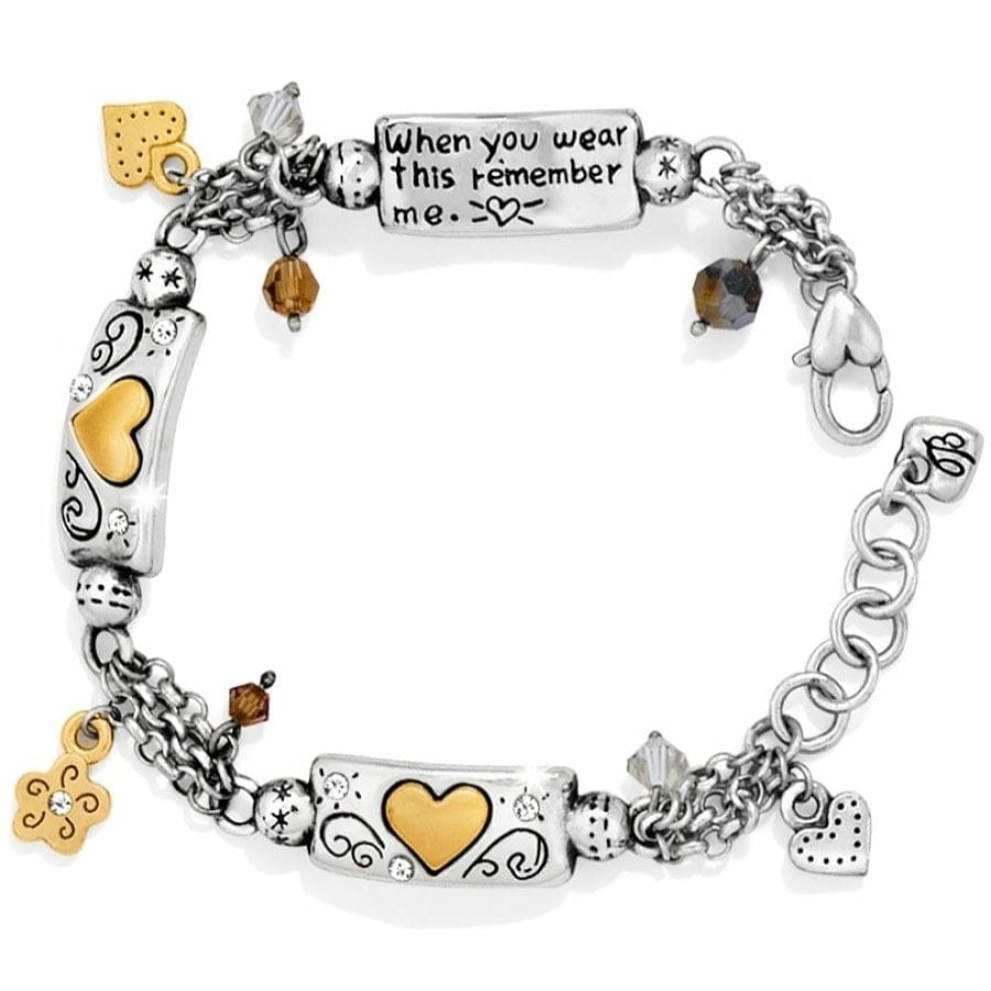 Jewelry Brighton Collectibles Bracelets | Remember Your Heart Bracelet Silver-Gold Brush