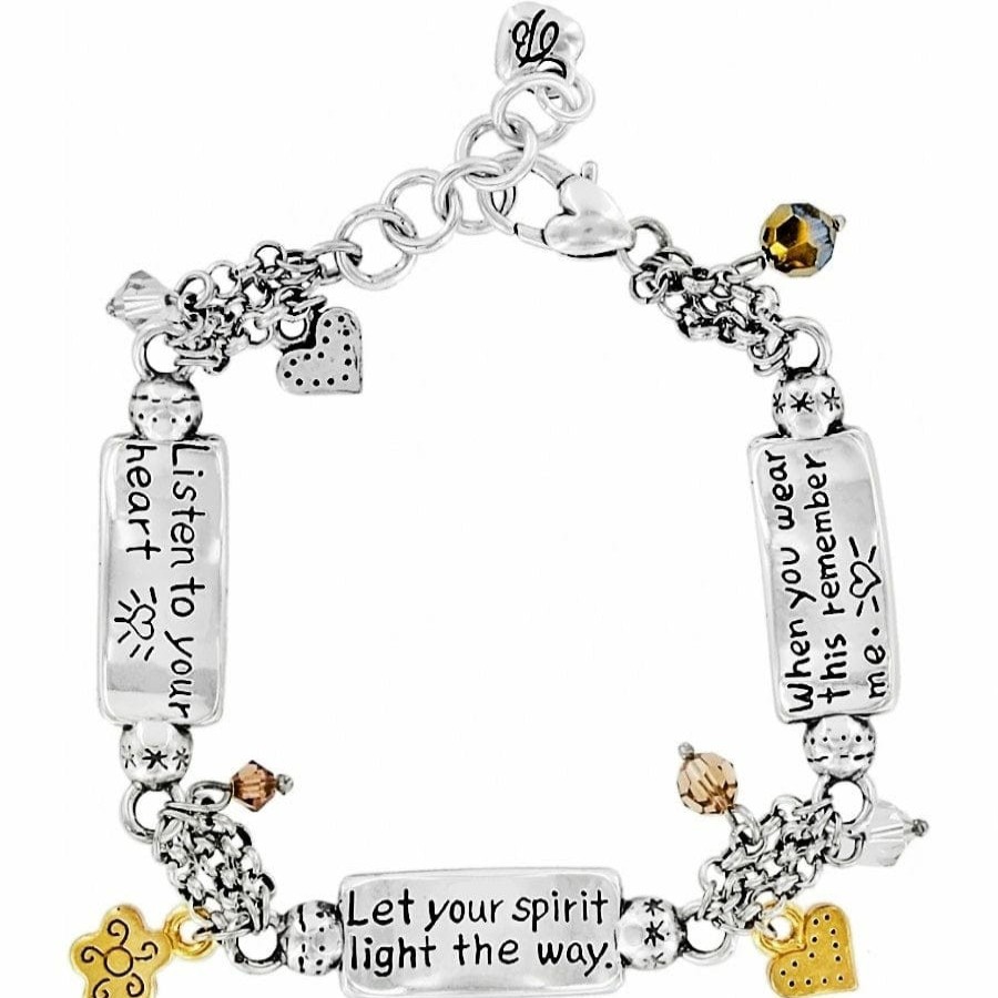 Jewelry Brighton Collectibles Bracelets | Remember Your Heart Bracelet Silver-Gold Brush