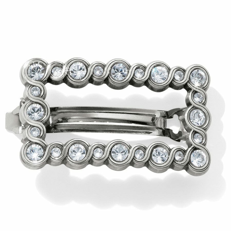 Jewelry Brighton Collectibles Hair Accessories | Infinity Sparkle Small Barrette Silver