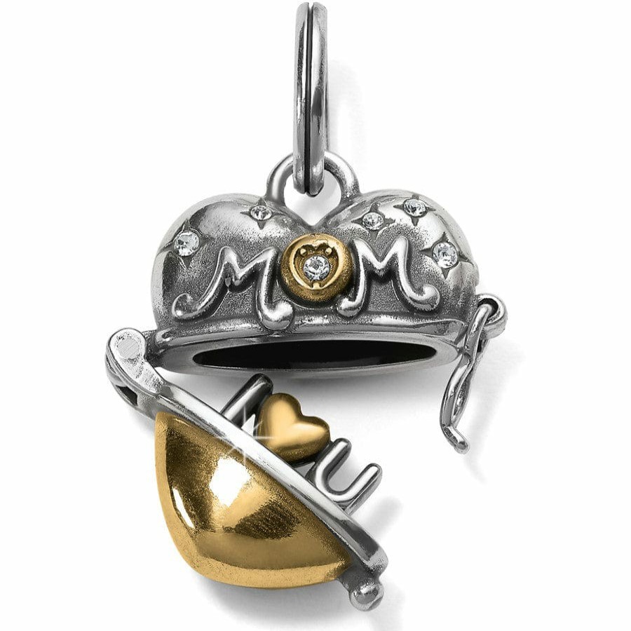 Charms Brighton Collectibles Charms | Mother'S Love Heart Charm Silver-Gold