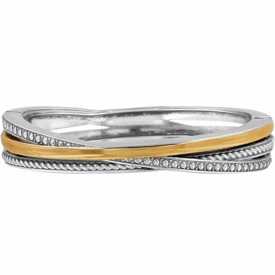 Jewelry Brighton Collectibles Bracelets | Neptune'S Rings Narrow Hinged Bangle Silver-Gold