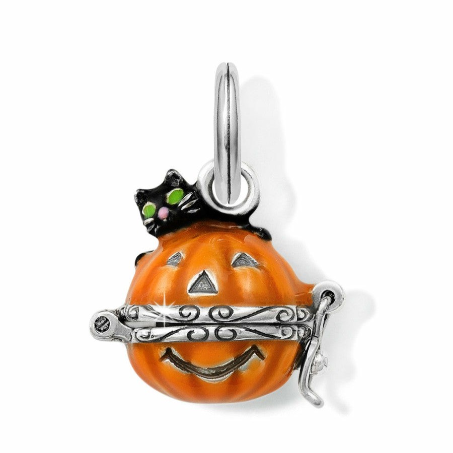 Charms Brighton Collectibles Charms | Spooky Pumpkin Charm Silver-Orange