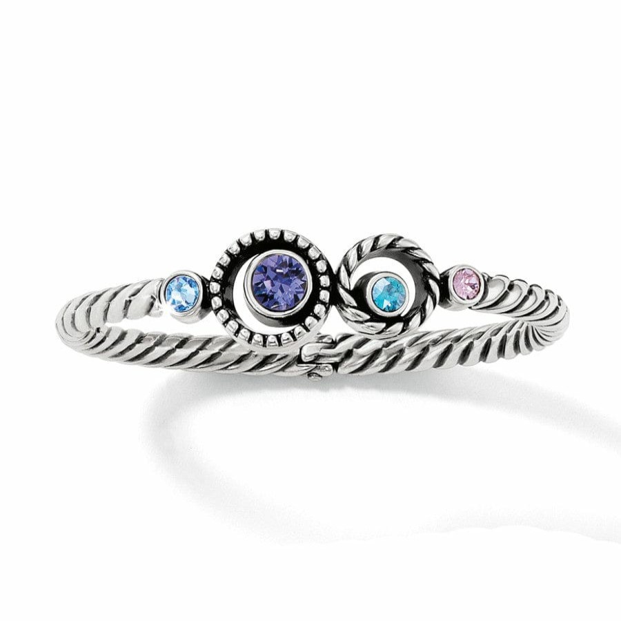 Jewelry Brighton Collectibles Bracelets | Halo Hinged Bangle Silver-Tanzanite