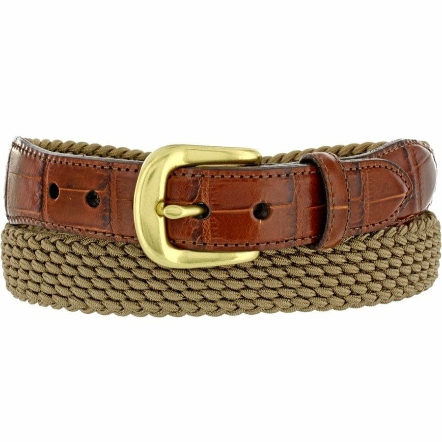 Accessories Brighton Collectibles Men'S Belts & Wallets | Elastic Cord Belt Khaki