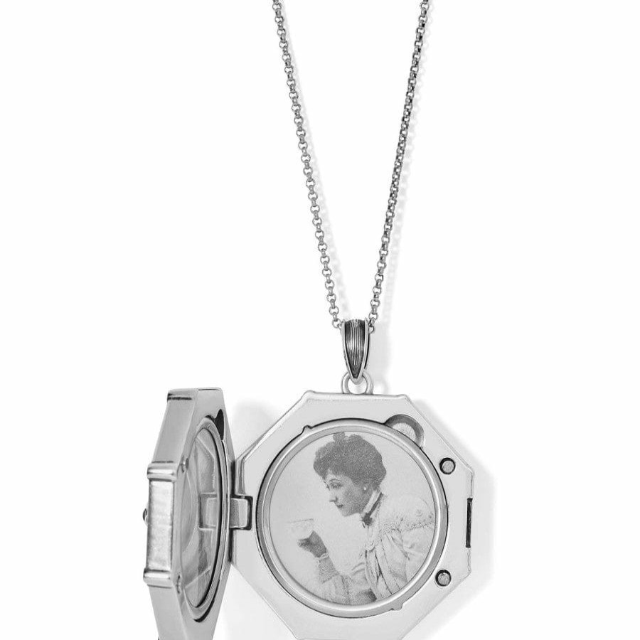 Jewelry Brighton Collectibles Photo Lockets | Dynasty Convertible Locket Necklace Silver-Gold