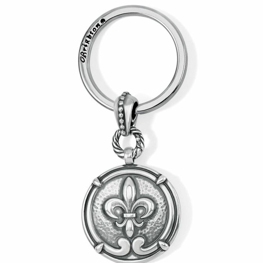 Accessories Brighton Key Fobs | Ferrara Fleur De Lis Key Fob Silver