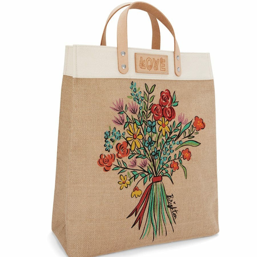 Handbags Brighton Collectibles | Bella Bouquet Burlap Tote Multi