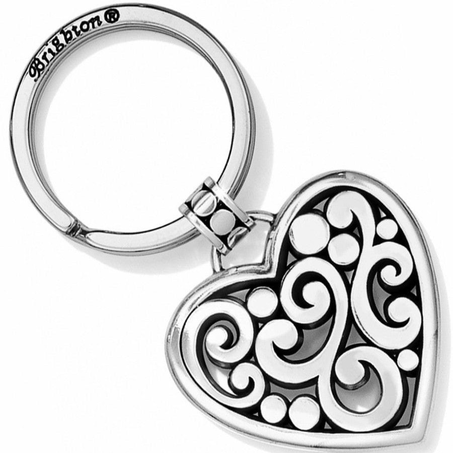 Accessories Brighton Collectibles Key Fobs | Contempo Heart Key Fob Silver