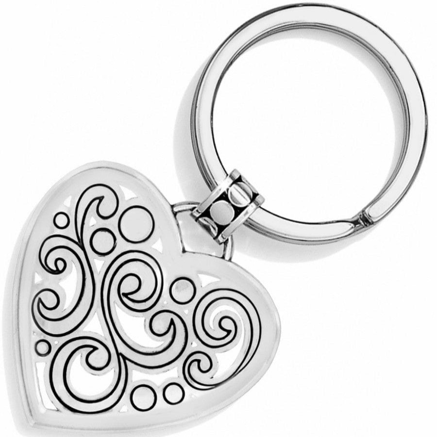 Accessories Brighton Collectibles Key Fobs | Contempo Heart Key Fob Silver