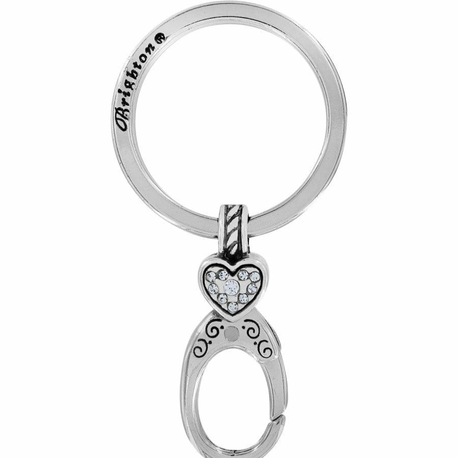 Charms Brighton Collectibles Charm Necklaces & Holders | Heart Charm Key Fob Silver