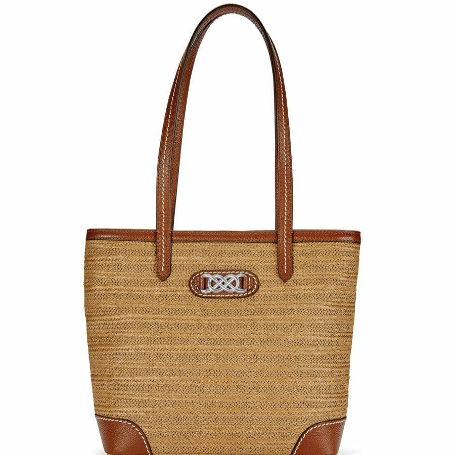 Handbags Brighton Collectibles Straw | Tara Straw Tote Natural-Bourbon