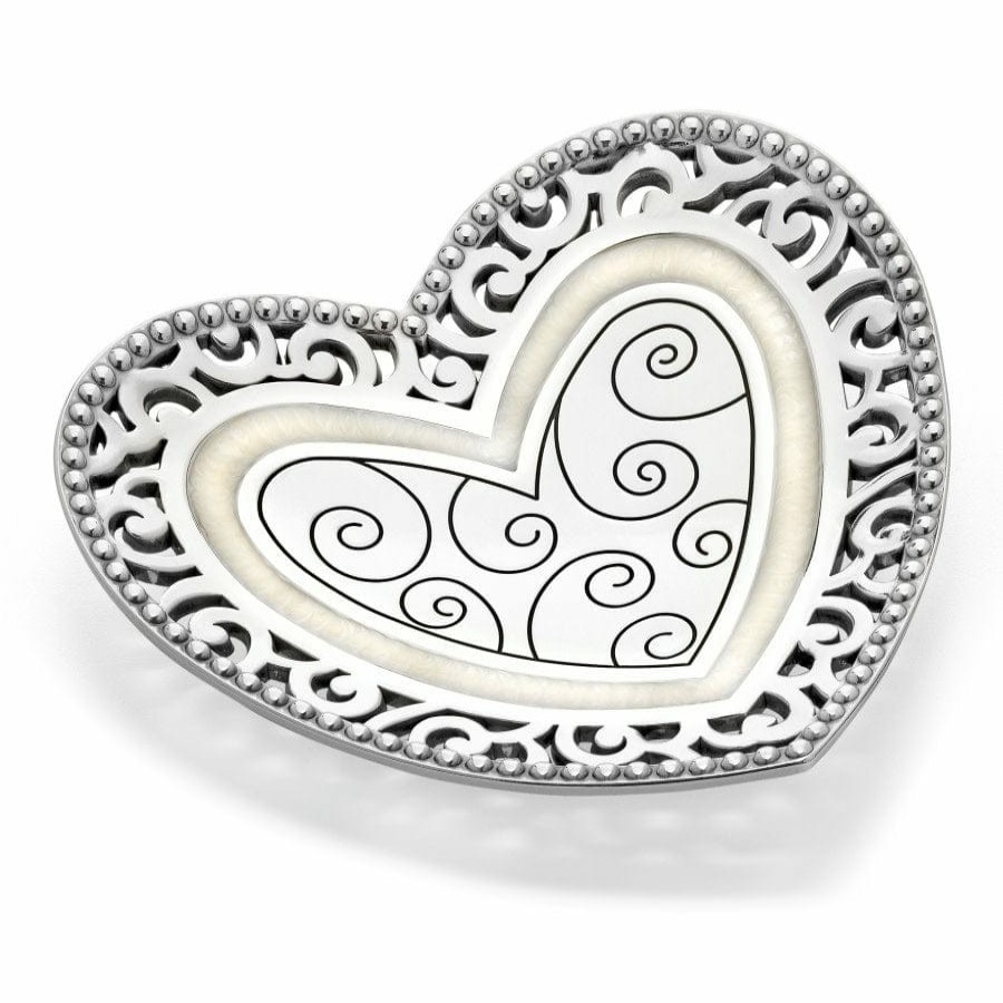 Jewelry Brighton Collectibles Jewelry Holders | Lacie Daisy Trinket Heart Tray Silver