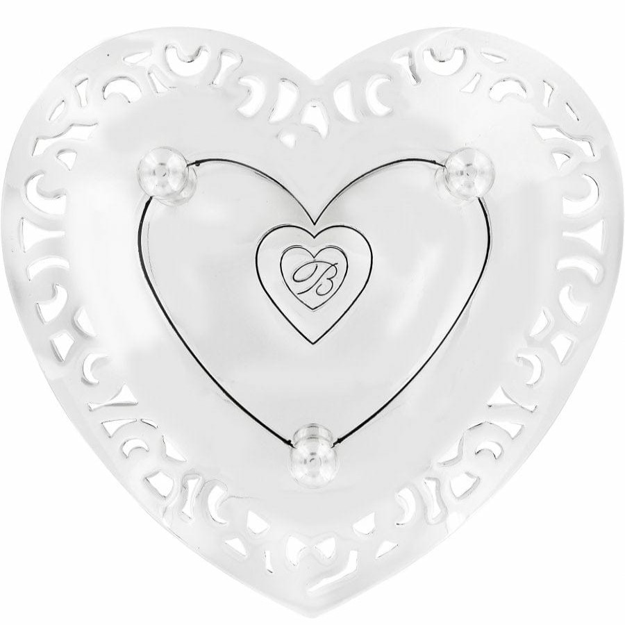 Jewelry Brighton Collectibles Jewelry Holders | Lacie Daisy Trinket Heart Tray Silver