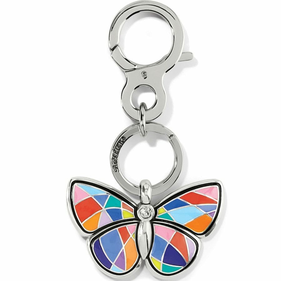 Accessories Brighton Key Fobs | Colormix Butterfly Handbag Fob Silver-Multi