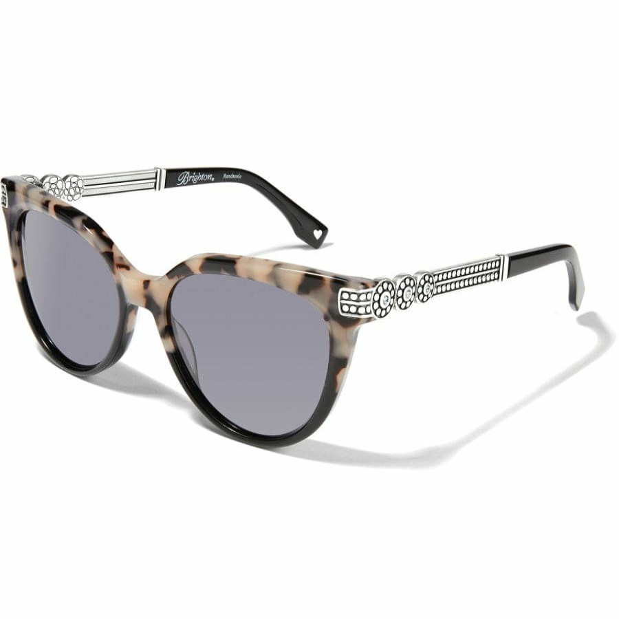 Accessories Brighton Sunglasses & More | Pebble Medali Dual Tone Sunglasses Black-Tortoise