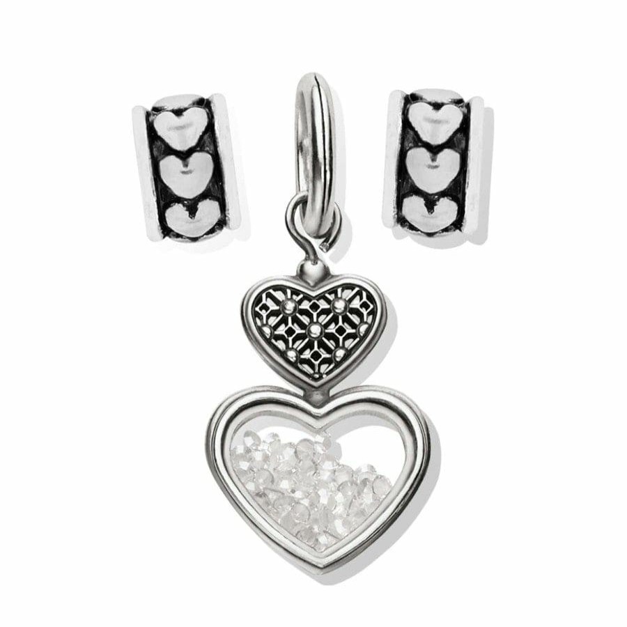 Charms Brighton Collectibles Ready-To-Wear Charm Sets | Blessings Heart Charm Gift Set Silver