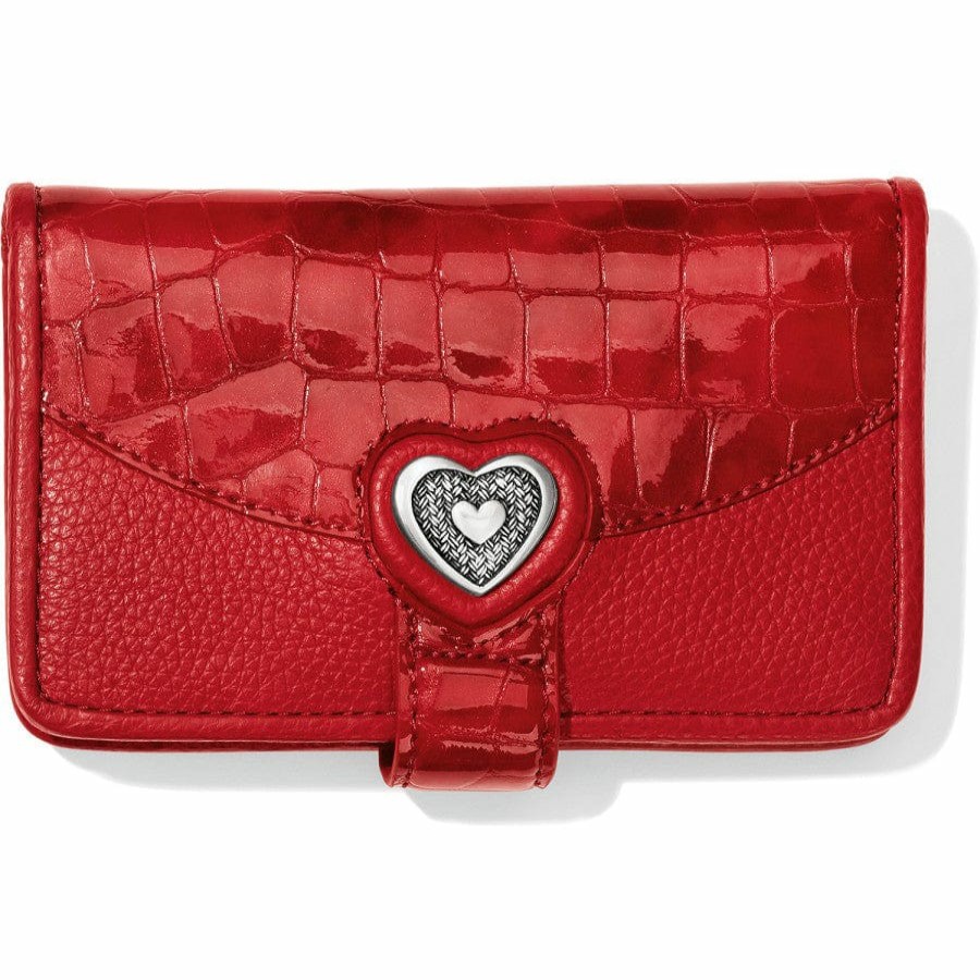 Accessories Brighton Collectibles Handbag Accessories | Bellissimo Heart Card Case Lipstick Patent Croco