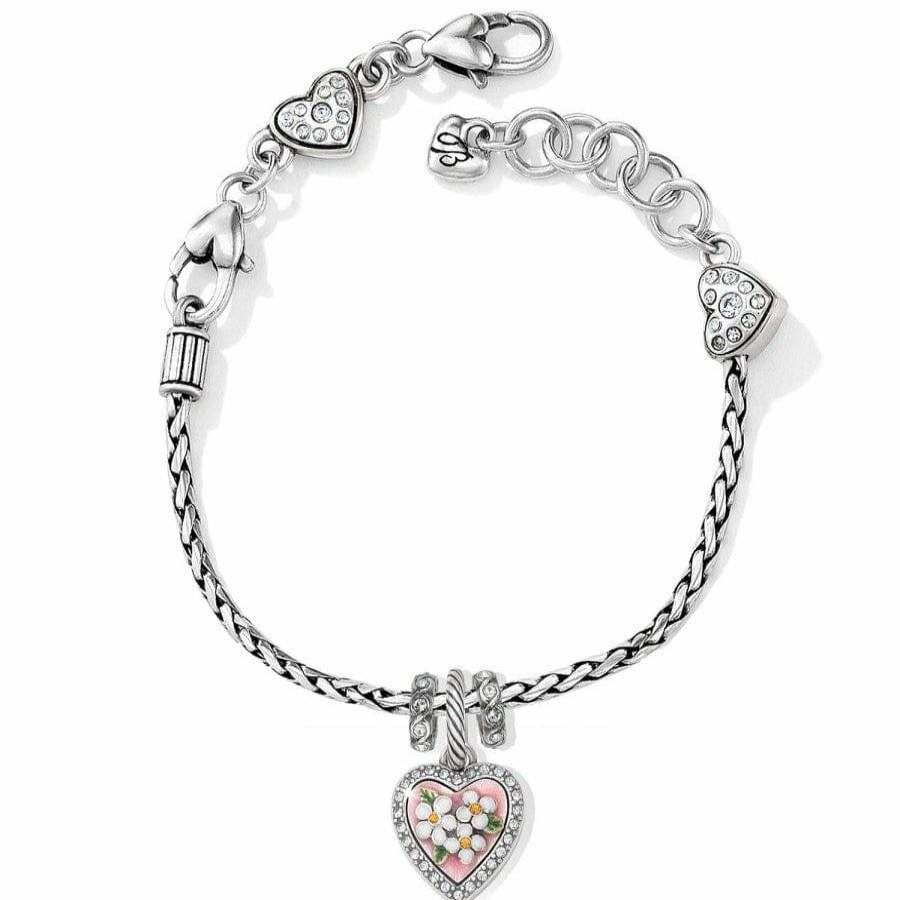 Charms Brighton Collectibles Ready-To-Wear Charm Sets | Blooming Heart Charm Bracelet Silver-Pink