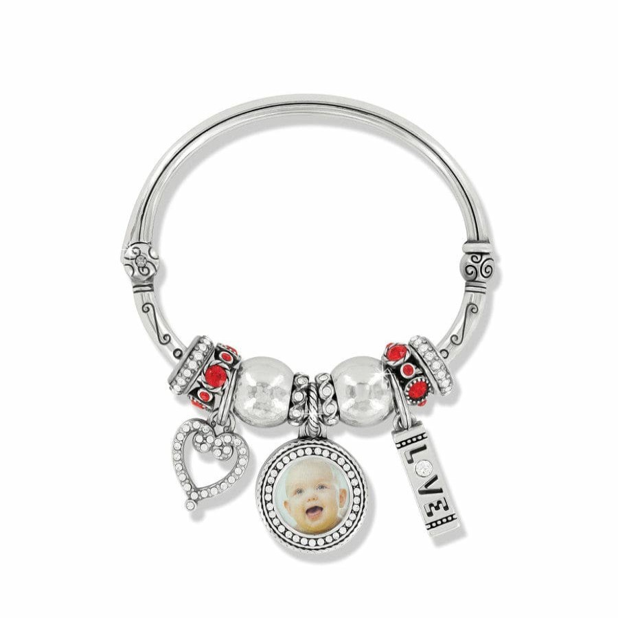 Jewelry Brighton Photo Lockets | Full Of Love Charm Bangle Silver-Red