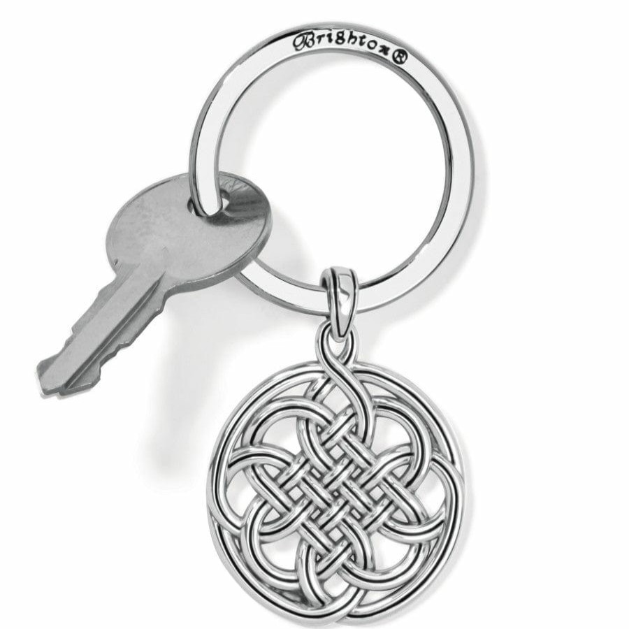 Accessories Brighton Collectibles Key Fobs | Interlok Medallion Round Key Fob Silver