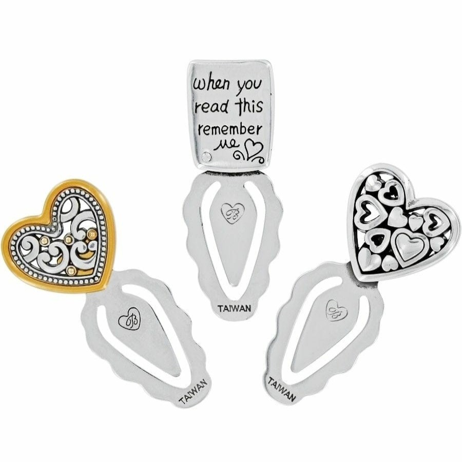 Accessories Brighton Collectibles Office & Clocks | World Of Hearts Bookmark Set Silver-Gold