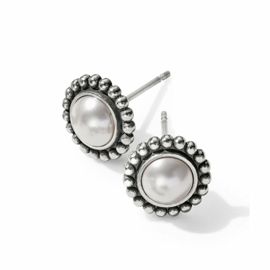 Jewelry Brighton Collectibles Earrings | Luster Mini Post Earrings Silver-Pearl