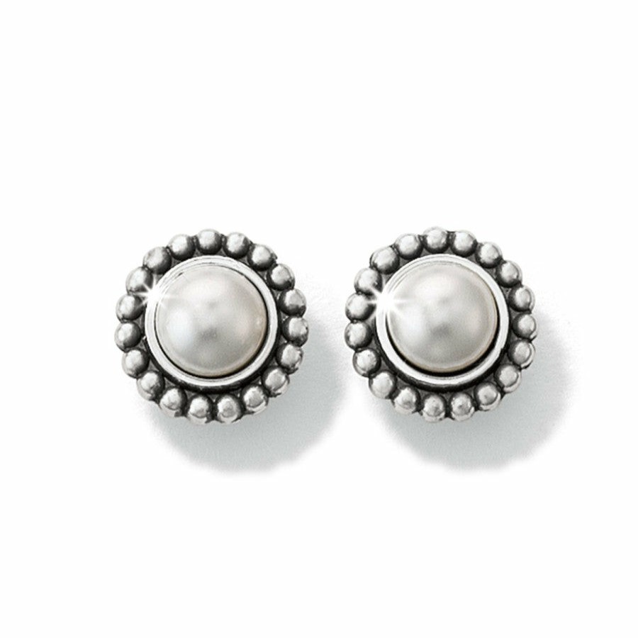 Jewelry Brighton Collectibles Earrings | Luster Mini Post Earrings Silver-Pearl