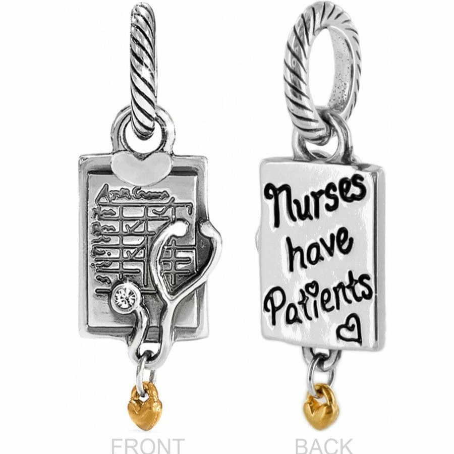 Jewelry Brighton Collectibles Badge & Id Clips | Nurse Alcazar Charm Badge Clip Gift Set Silver