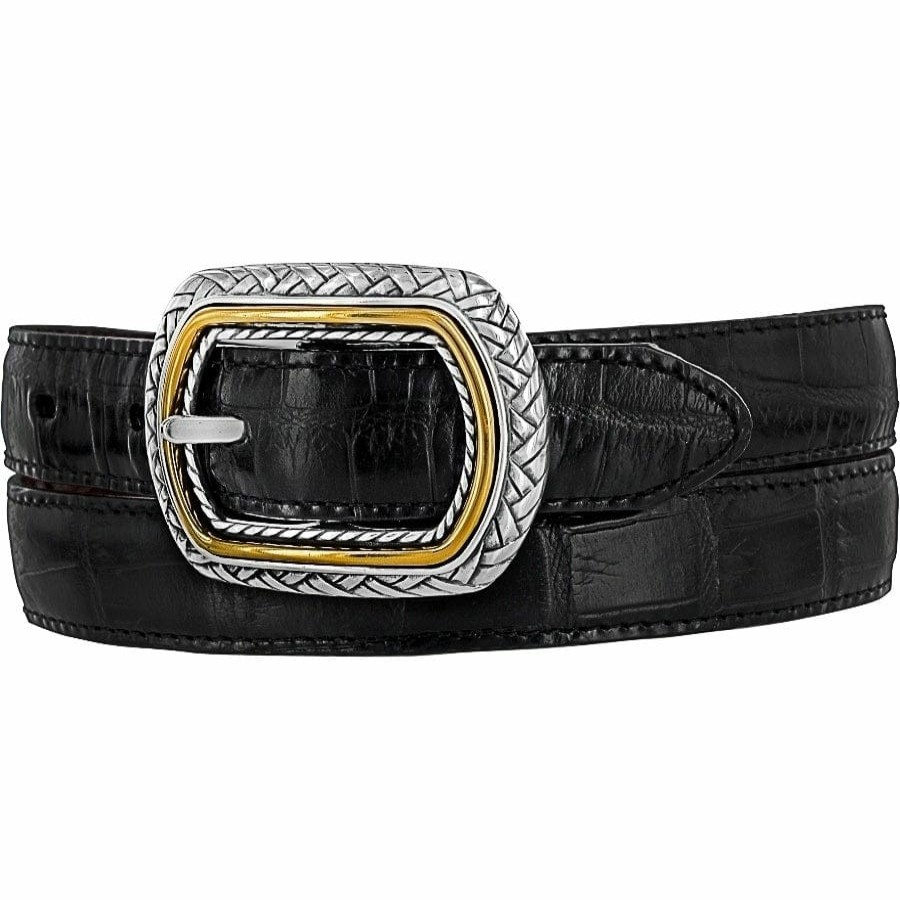 Accessories Brighton Collectibles Women'S Belts | Marcus Two-Tone Reversible Belt Black-Peanut