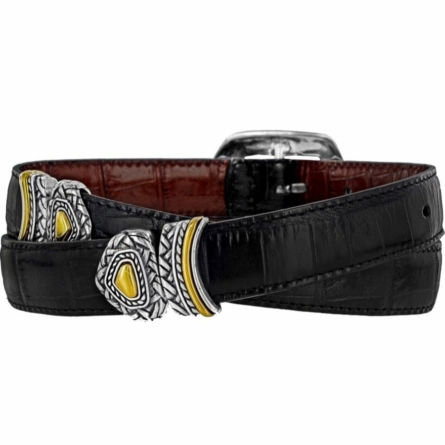 Accessories Brighton Collectibles Women'S Belts | Marcus Two-Tone Reversible Belt Black-Peanut