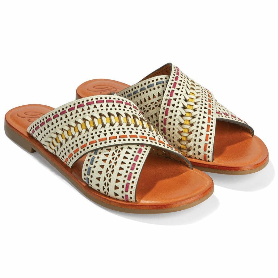 Footwear Brighton Sandals | Amanda Flat Sandals White-Multi