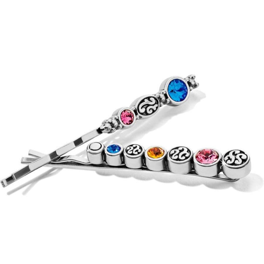 Jewelry Brighton Collectibles Hair Accessories | Elora Gem Bobby Pin Set Silver-Multi