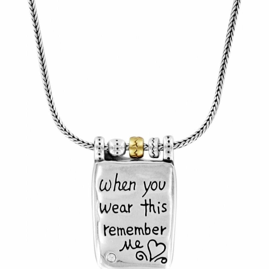 Jewelry Brighton Collectibles Necklaces | Remember Your Heart Necklace Silver-Gold Brush