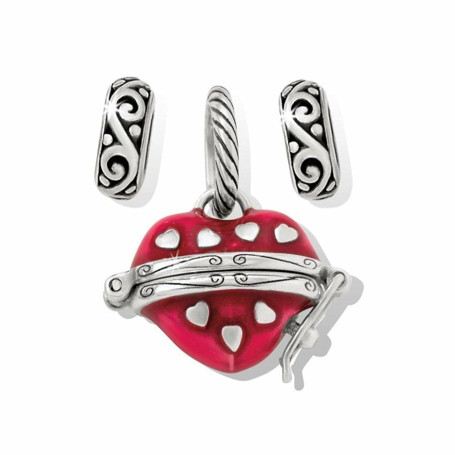 Charms Brighton Collectibles Ready-To-Wear Charm Sets | Hidden Hearts Charm Gift Set Silver-Red