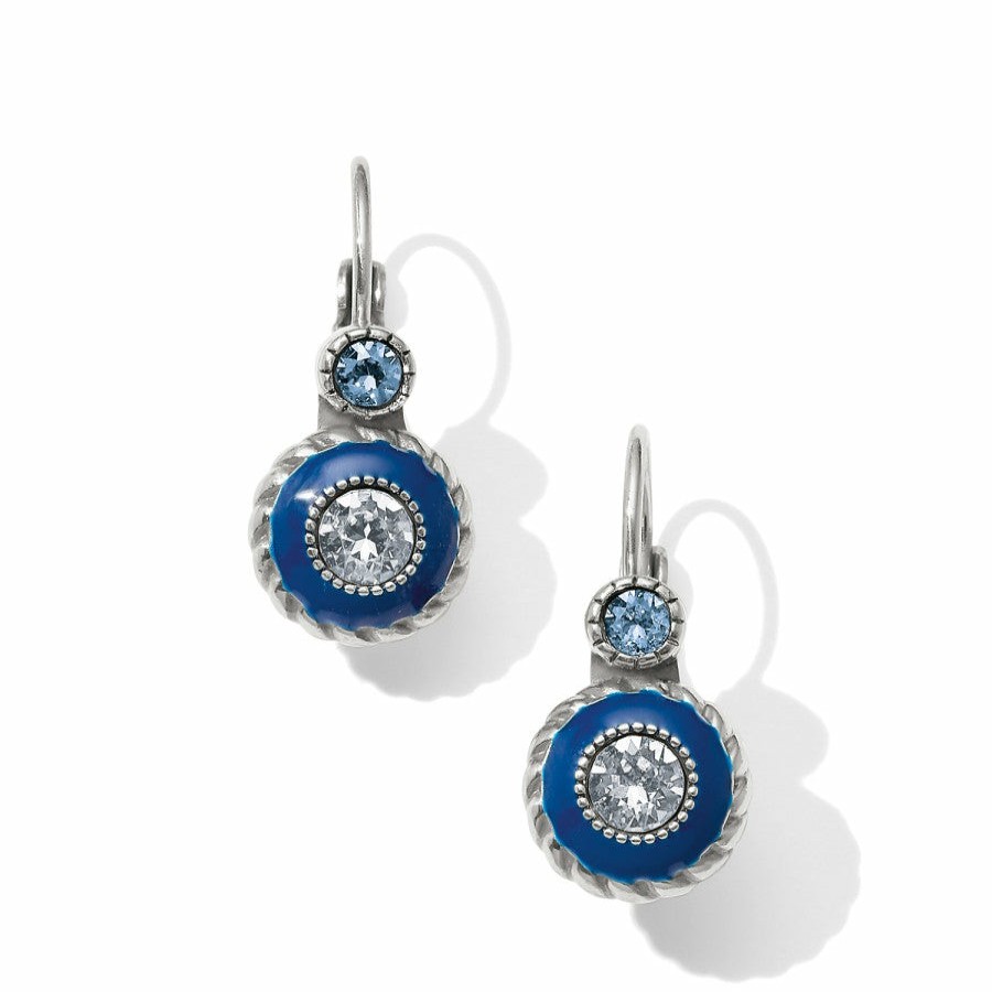 Jewelry Brighton Collectibles Earrings | Halo Eclipse Leverback Earrings Silver-Blue