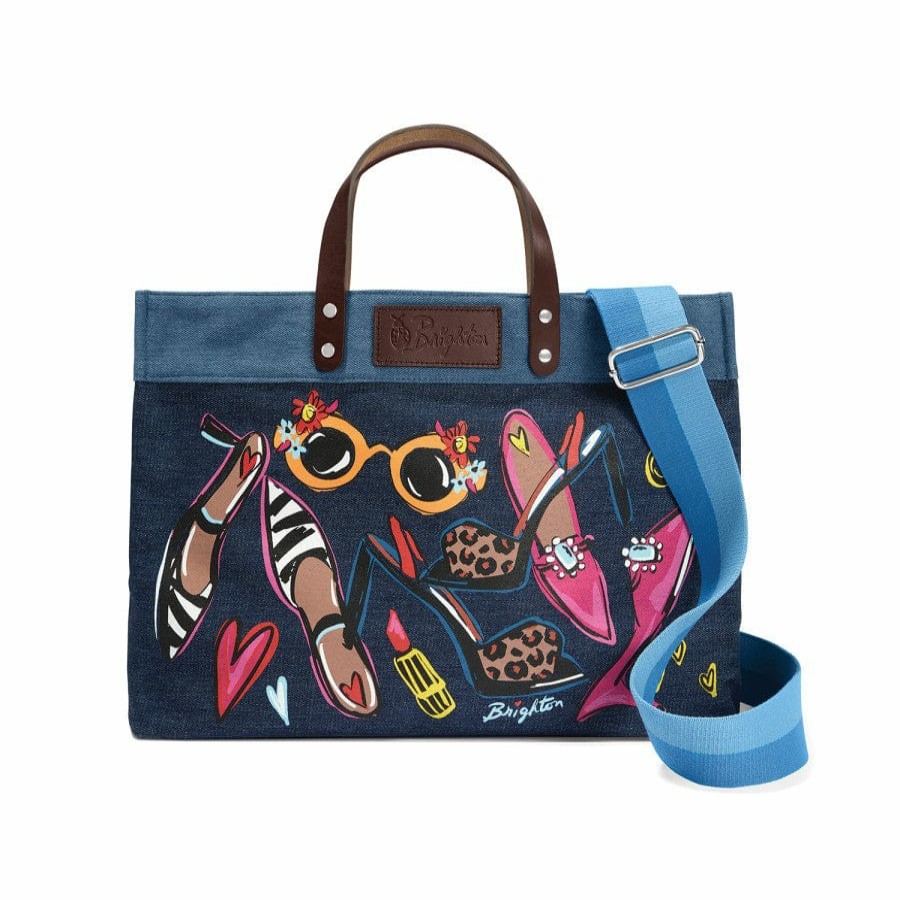 Handbags Brighton Crossbodies | Shoe Love East West Denim Tote Multi