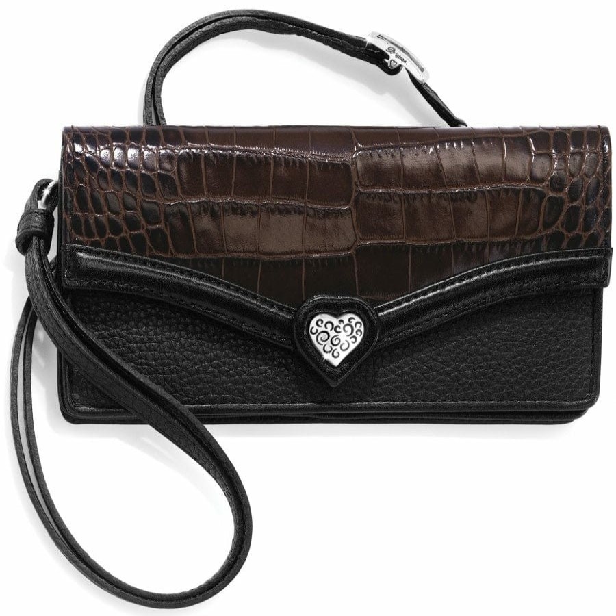 Handbags Brighton Collectibles | Bella Luna Large Wallet Chocolate-Black