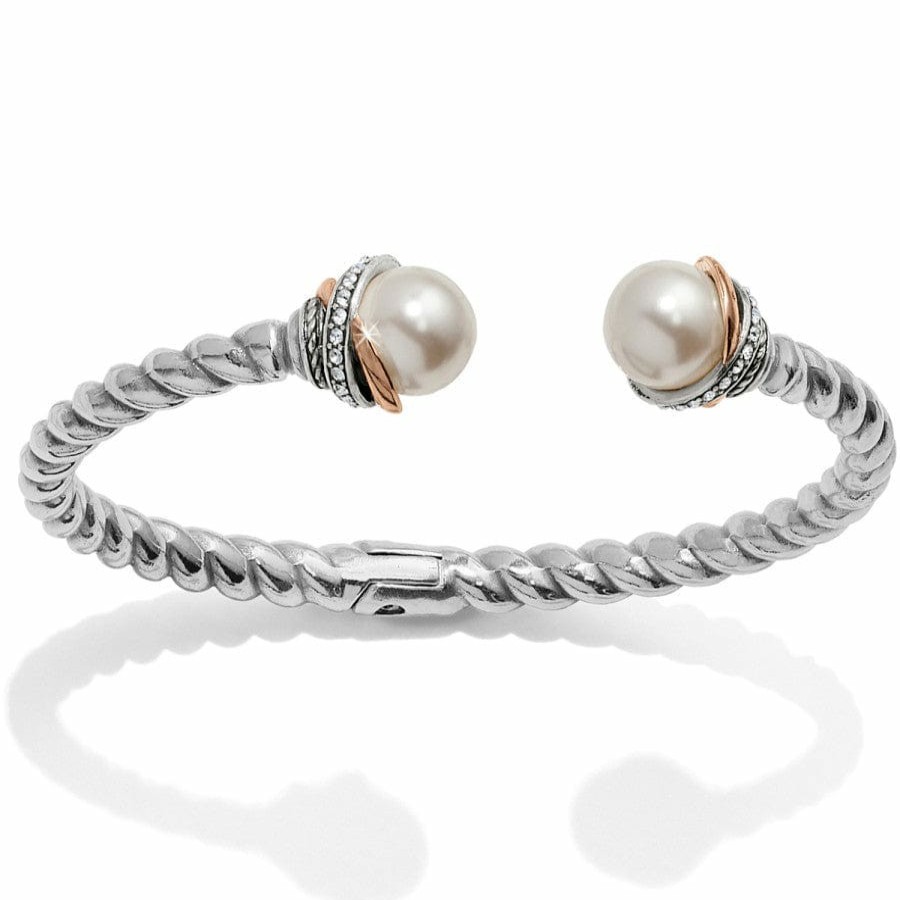 Jewelry Brighton Collectibles Bracelets | Neptune'S Rings Pearl Open Hinged Bangle Cream