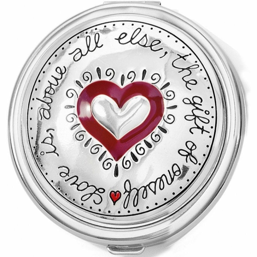 Accessories Brighton Collectibles Handbag Accessories | Joyful Heart Compact Silver-Red