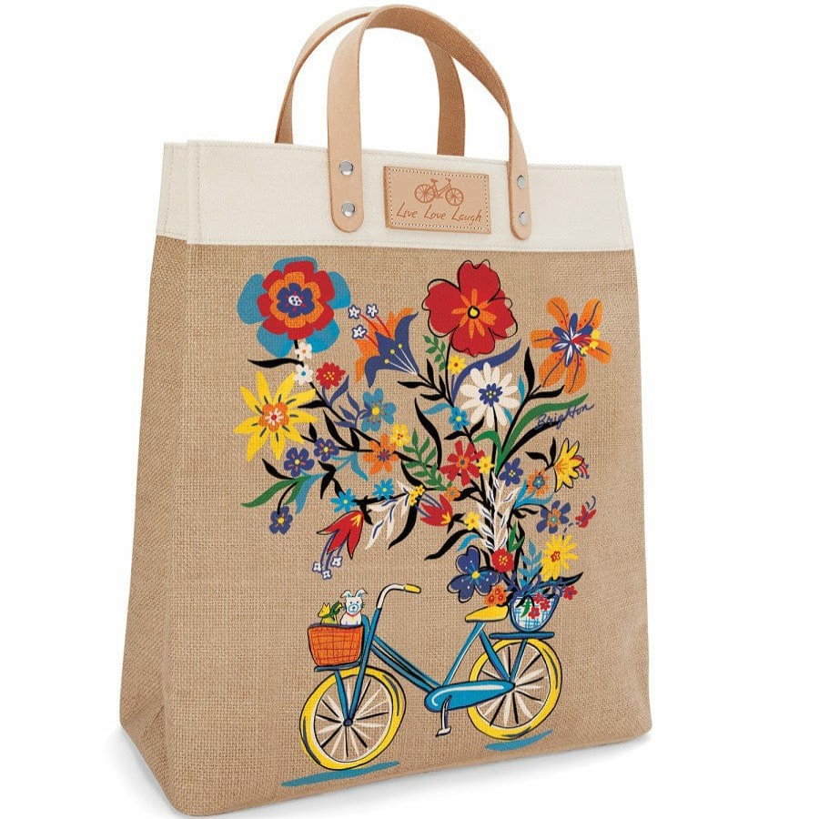 Handbags Brighton Collectibles | Bicycle Fun Burlap Tote Multi