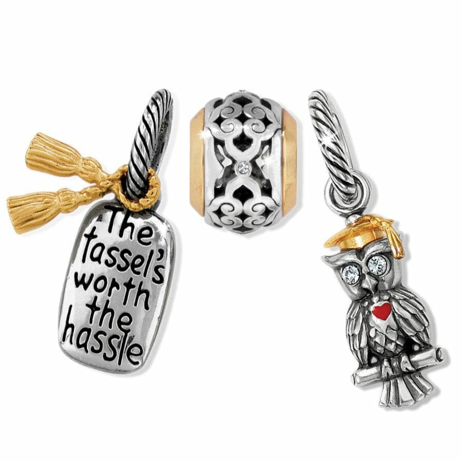 Charms Brighton Collectibles Ready-To-Wear Charm Sets | The Wise Graduate Gift Set Silver-Gold