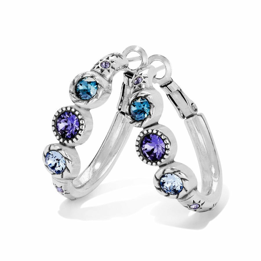 Jewelry Brighton Collectibles Earrings | Halo Trio Hoop Earrings Silver-Tanzanite